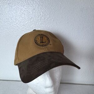 Leupold Hat Cap Strap Back One Size Brown Leather Hunting Optics Logo Mens